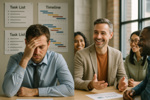 20250703 0951 Contrasting Leadership Styles simple compose 01jz6rq4qxeg3rg9g2s5k3tvhj